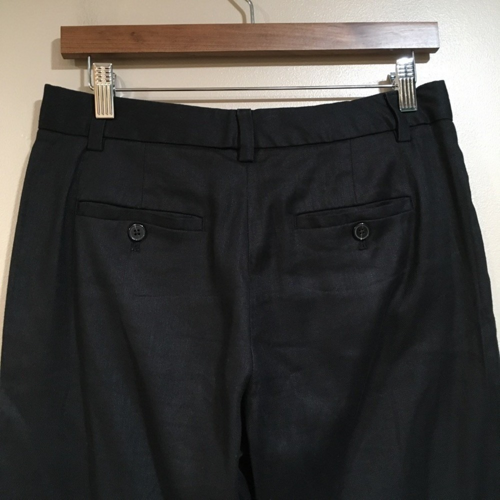 Banana Republic Avery Dress Pants Womens 4 Black Classic Capsule Office Linen - Picture 7 of 10